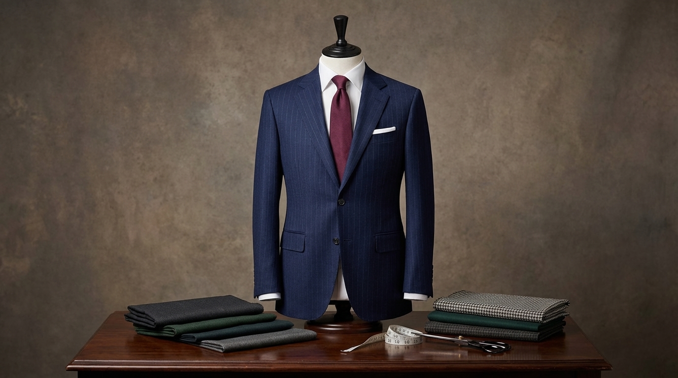 Costume sur mesure Paris 2 : L'excellence du tailleur au cœur de la Bourse - Choisir la matière : exemples concrets (typ