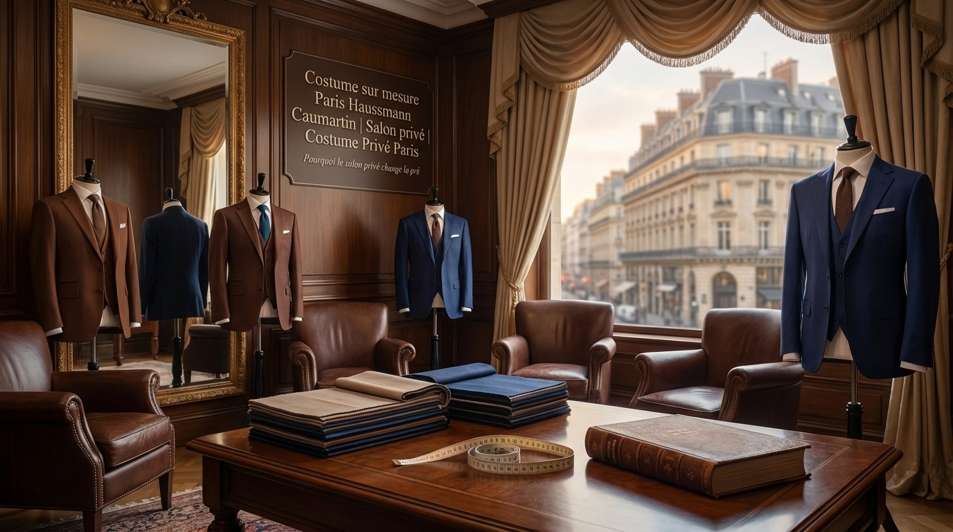 Costume sur mesure Paris Haussmann Caumartin | Salon privé | Costume Privé Paris - Pourquoi le salon privé change la pré