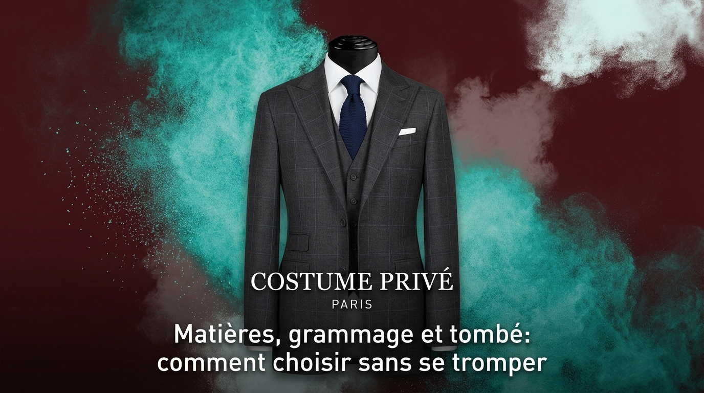 Costume sur mesure | Costume Privé Paris - Matières, grammage et tombé: comment choisir sans se tromper