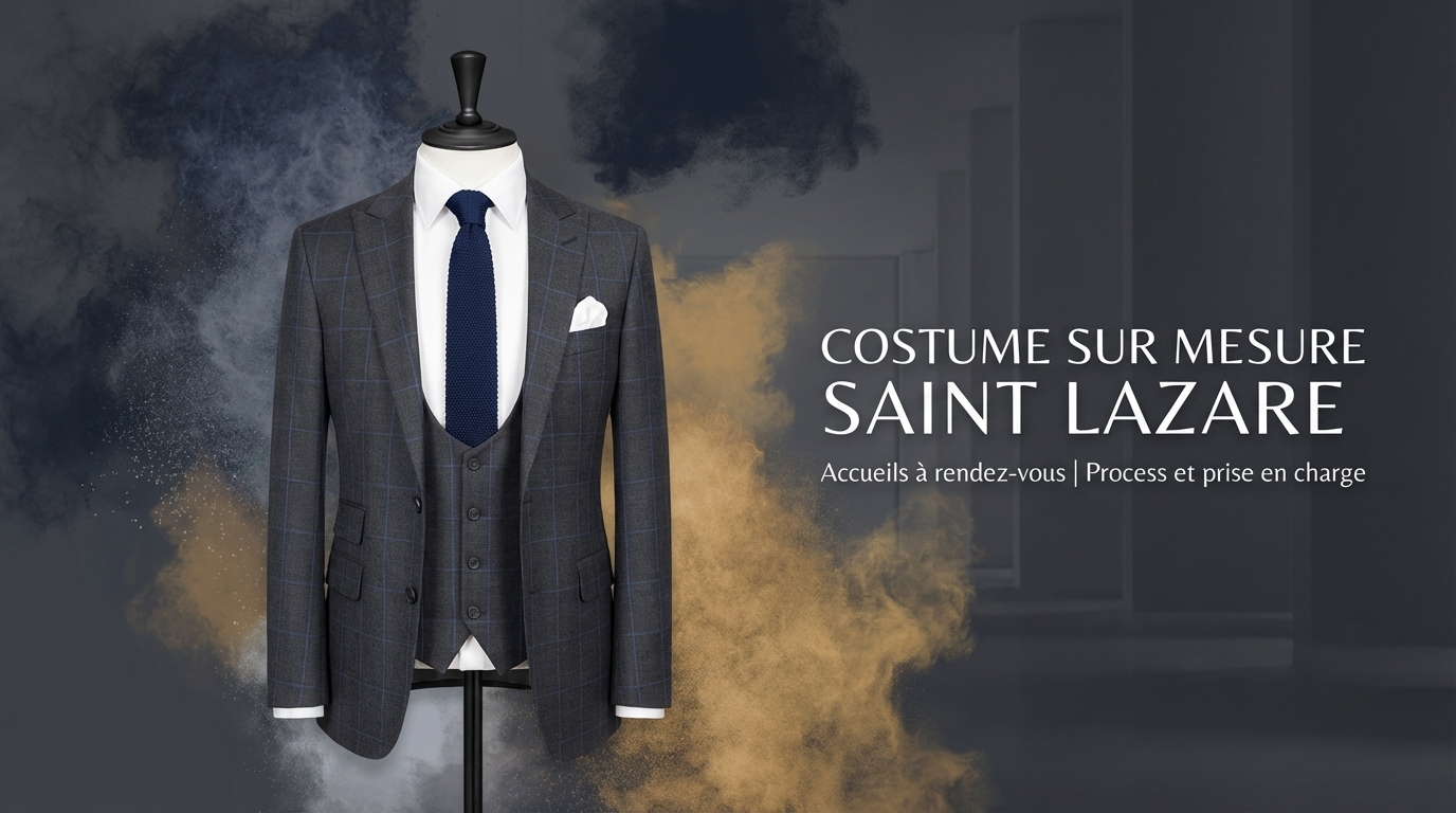 Costume sur mesure Saint Lazare - Costume sur mesure Saint-Lazare : accueils à rendez-vous, process et prise en charge