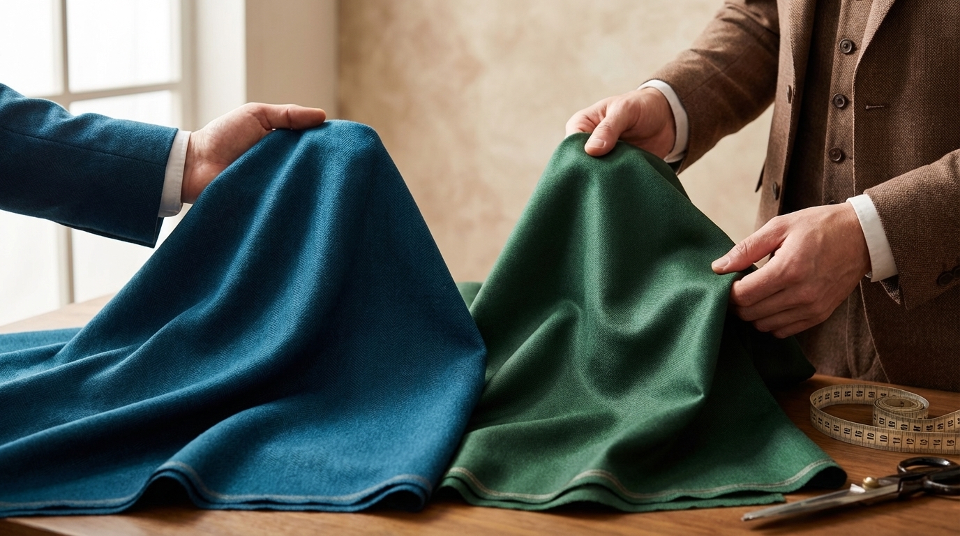 Choix de tissus et contrôle du tombé pour un costume sur mesure