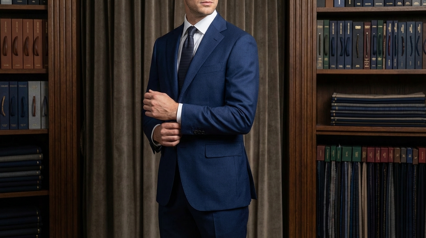 Essayage de veste ajustée pour un costume sur mesure Paris 1er, ajustement de la manche