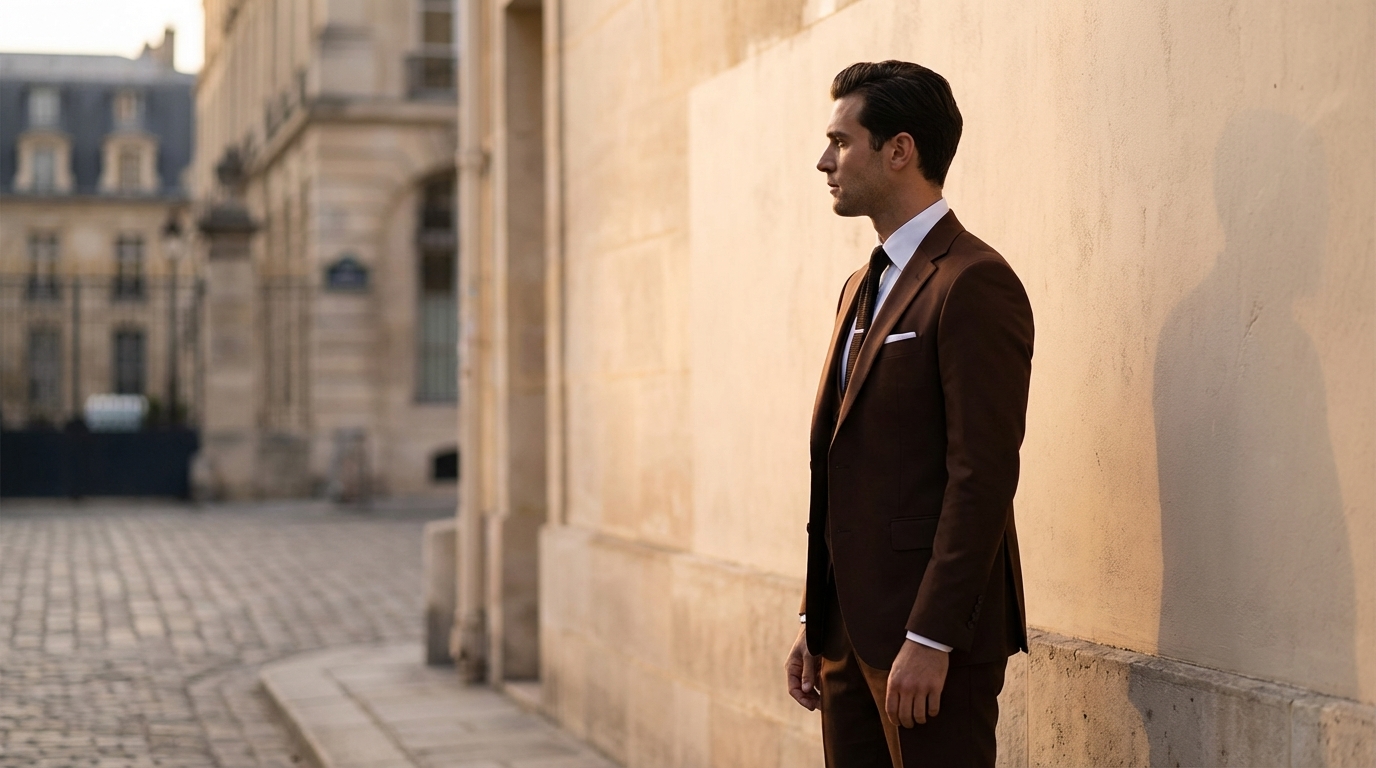 Silhouette en costume sur mesure à Paris pour un usage business et occasion