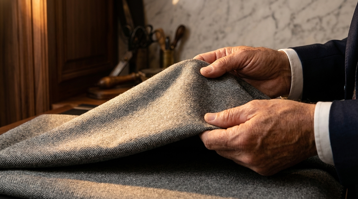 Texture de tissu gris et drapé observé en salon privé