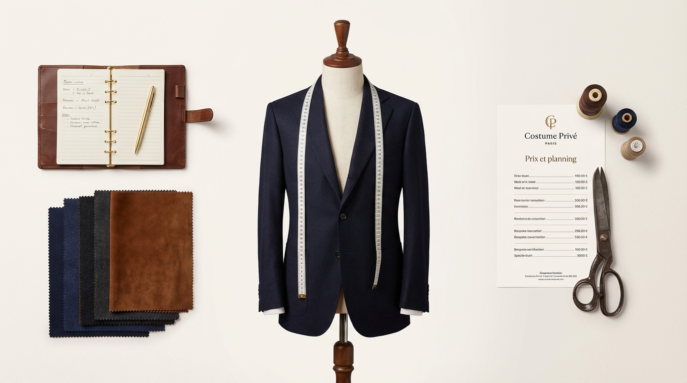 Tailleur costume homme Paris : L'expérience sur mesure avec Costume Privé Paris - Prix et planning : ce qui influence ré