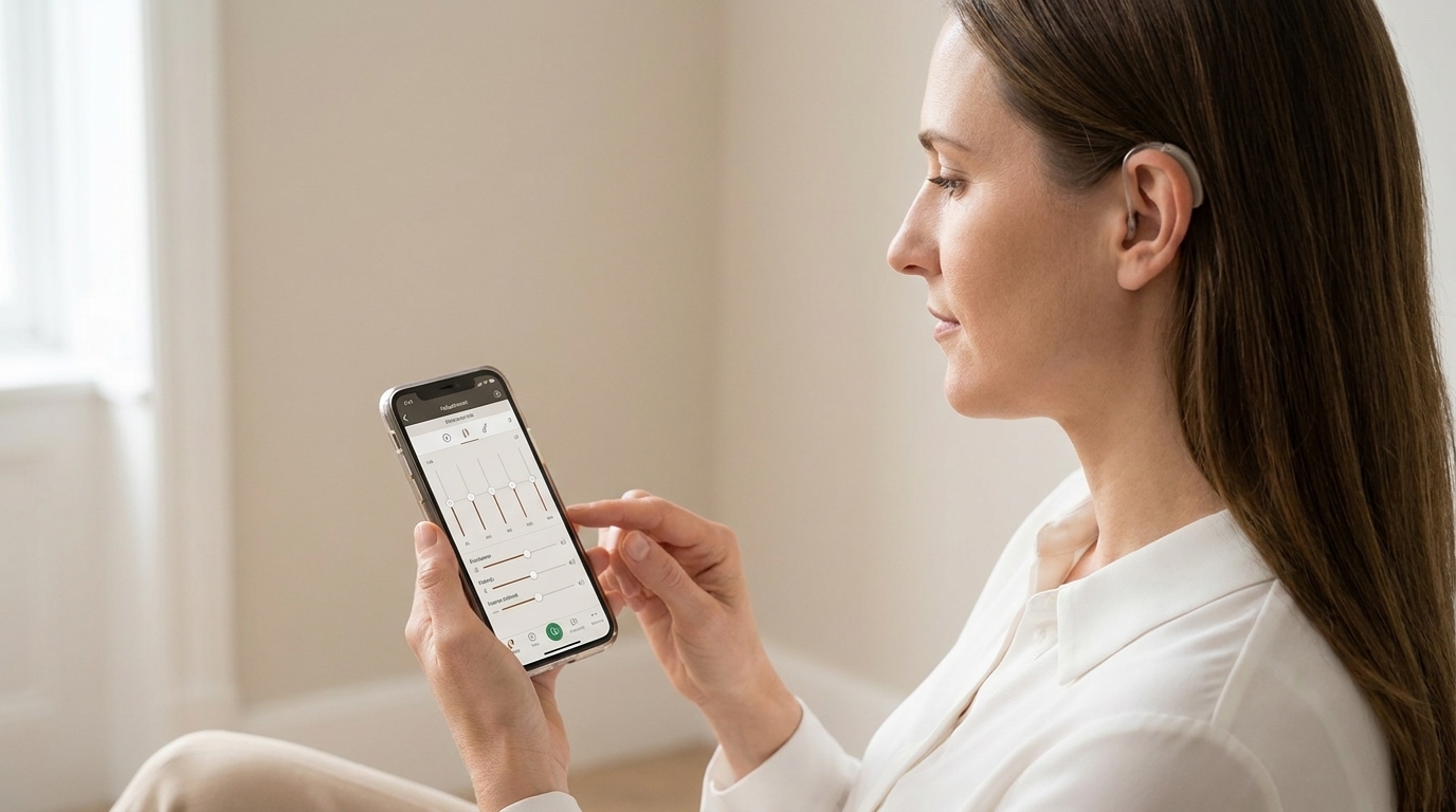 Utilisation d'une application mobile pour le réglage d'une aide auditive