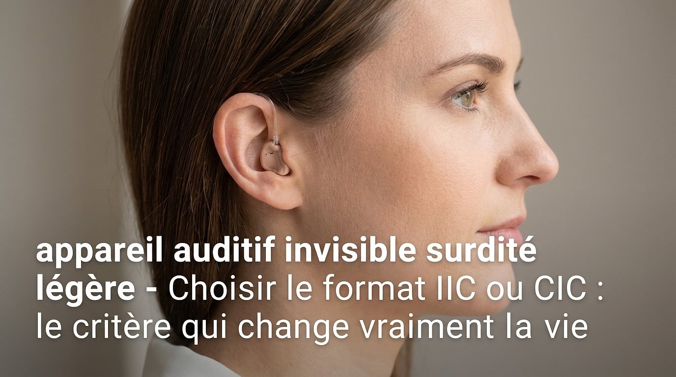appareil auditif invisible surdité légère - Choisir le format IIC ou CIC : le critère qui change vraiment la vie