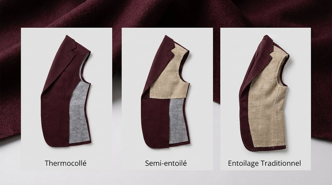 Comparatif des méthodes de montage du blazer sur mesure