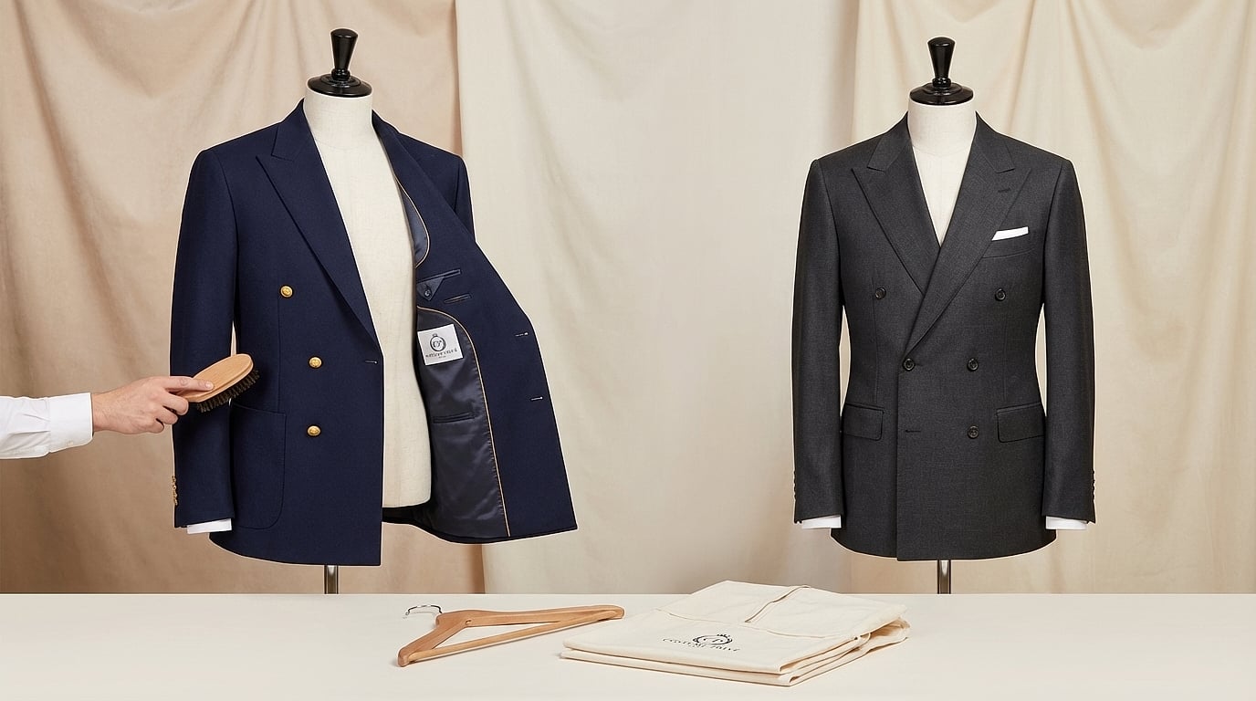 Comment choisir votre tenue croisée sur | Costume Privé Paris - Entretien et durabilité : garder votre croisée nette san