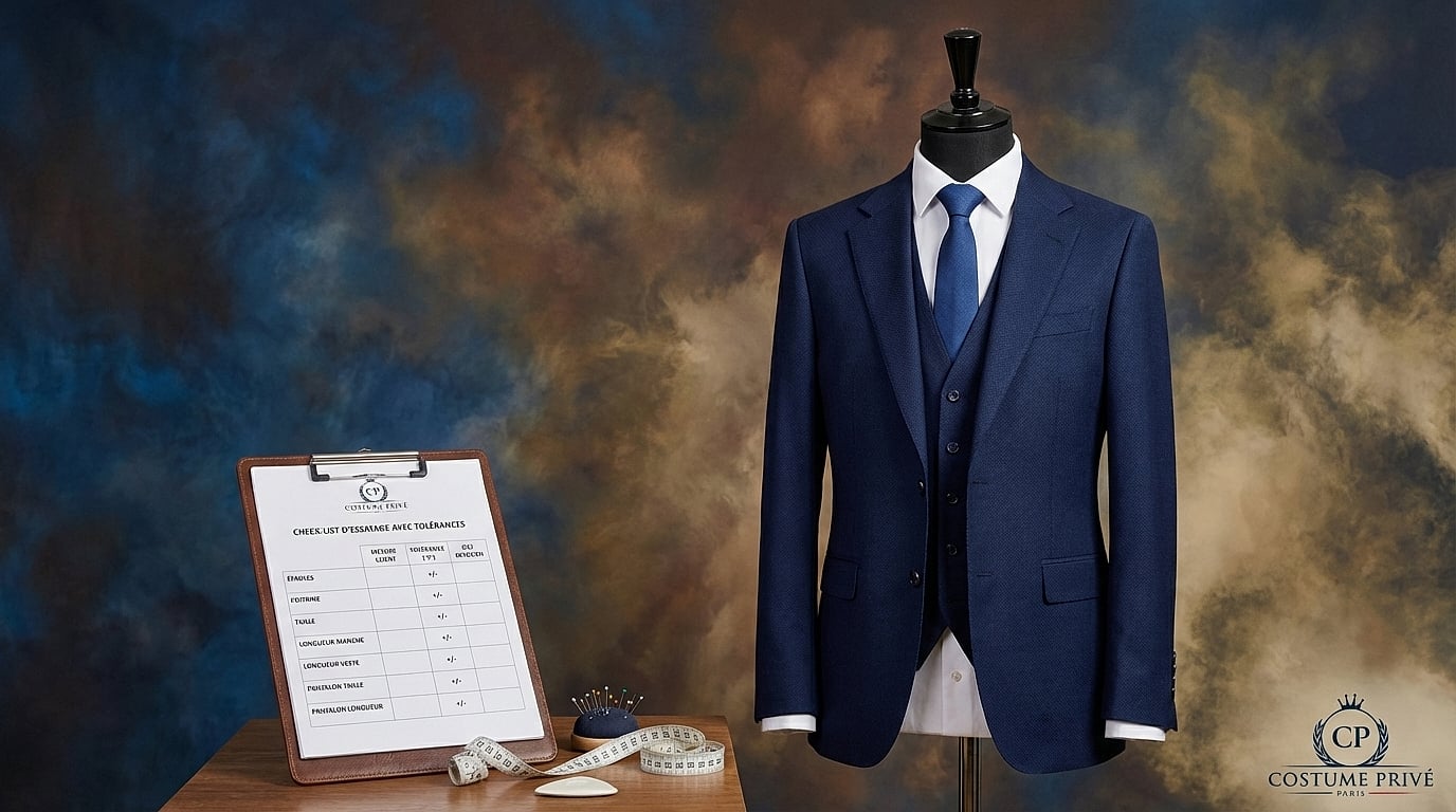 costume sur mesure homme - Costume sur mesure homme : une check-list d’essayage avec tolérances