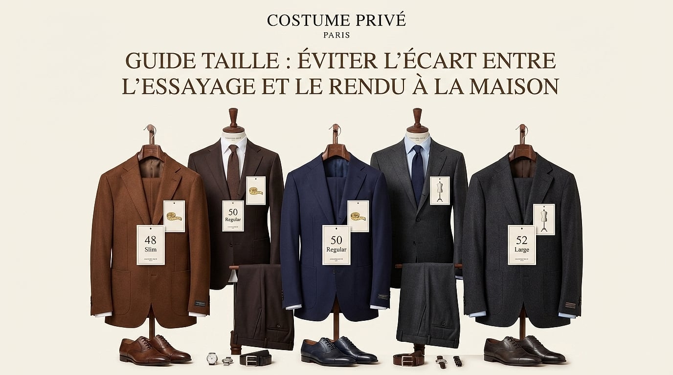 costumes homme luxe paris | Costume Privé Paris - Guide taille : éviter l’écart entre l’essayage et le rendu à la maison