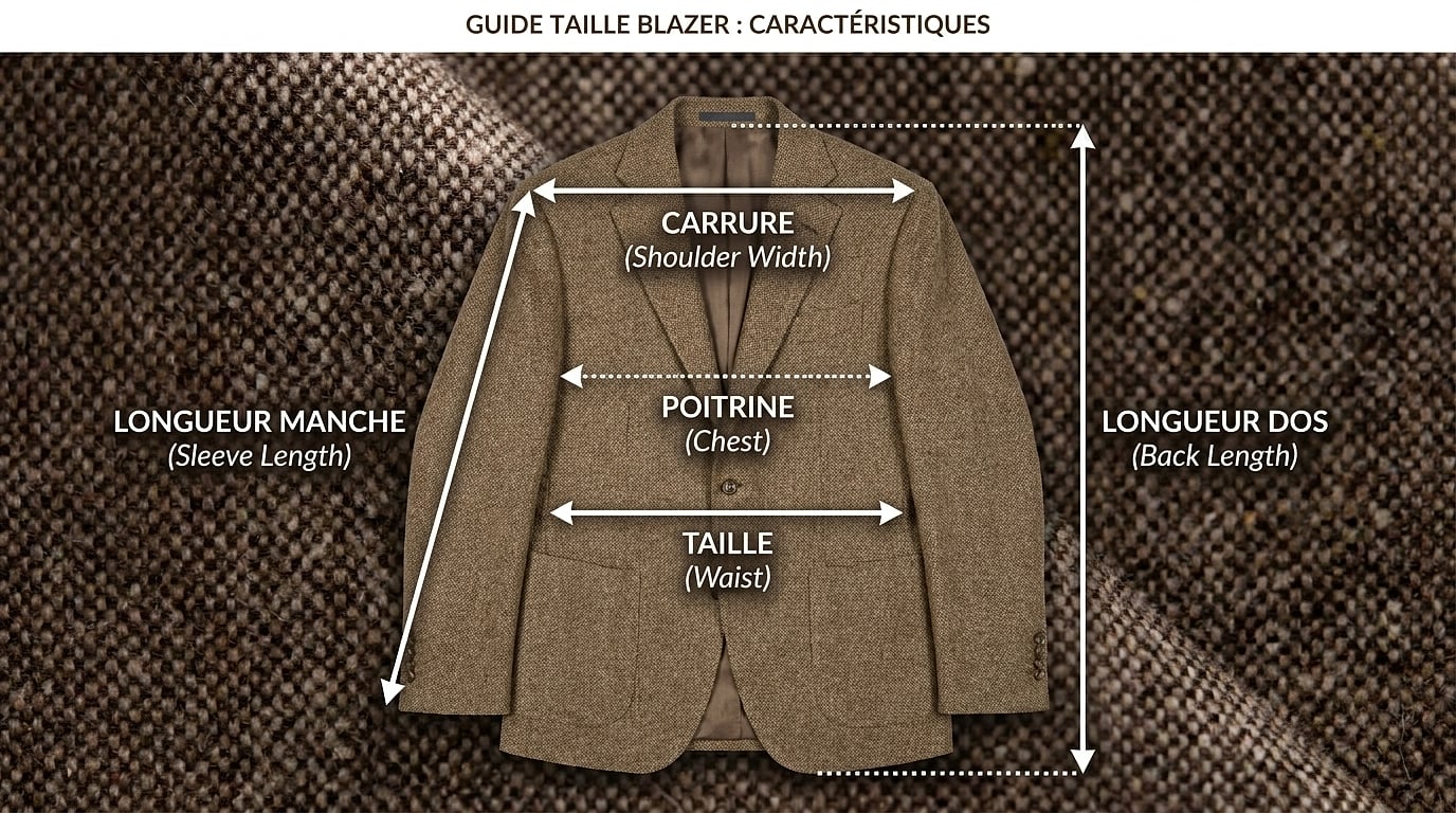 taille - Guide Taille Blazer : caractéristiques