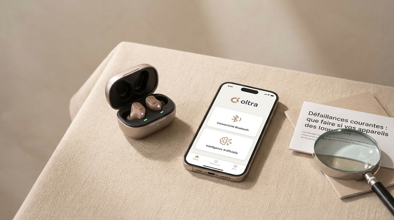Technologies appareils auditifs : connectivité Bluetooth, recharge et IA - Défaillances courantes : que faire si vos app