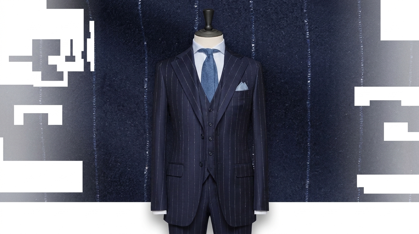 Ensemble complet de costume bleu avec gilet