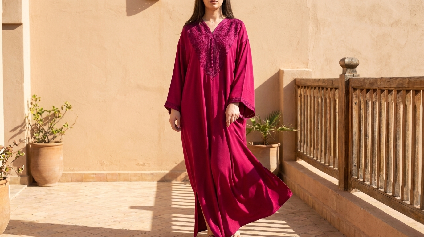 gandoura femme moderne - Quelles matières privilégier pour une allure fluide et haut de gamme ?
