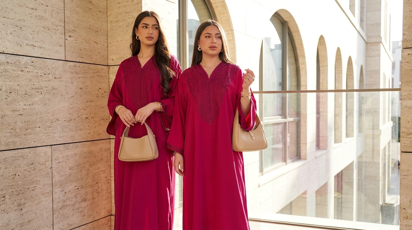 gandoura moderne luxe portée avec élégance