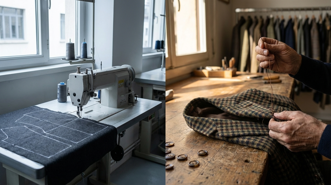 Demi-mesure industrielle vs artisanale Illustration : Demi-mesure industrielle vs artisanale