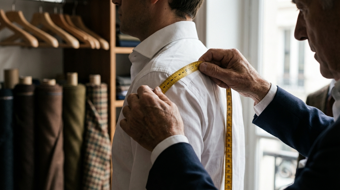 Illustration : Processus d'Achat d'un Costume Demi Mesure