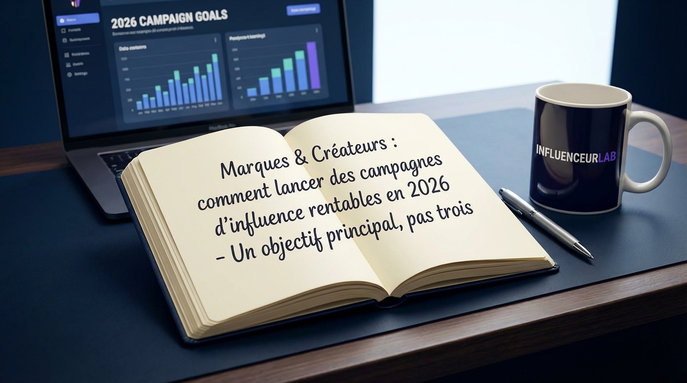 Marques & Créateurs : comment lancer des campagnes d’influence rentables en 2026 - Un objectif principal, pas trois
