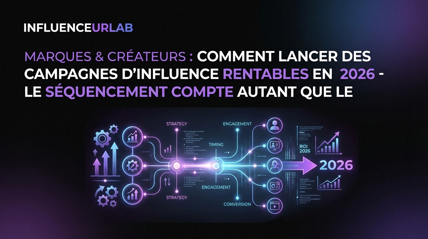 Marques & Créateurs : comment lancer des campagnes d’influence rentables en 2026 - Le séquencement compte autant que le
