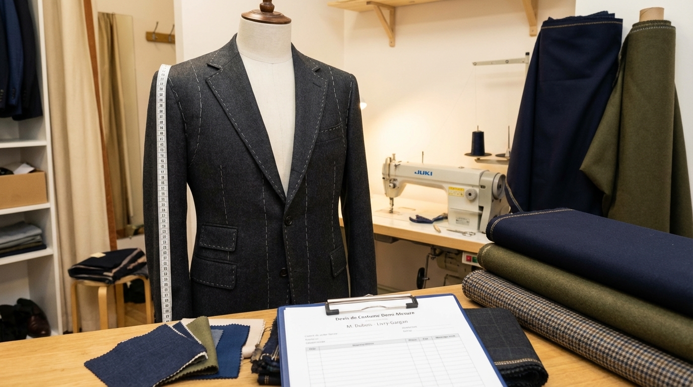 couturière Livry-Gargan devis costume demi-mesure