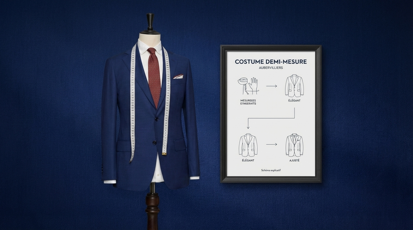 schema explicatif Costume Demi-Mesure à Aubervilliers – Élégant, Ajusté
