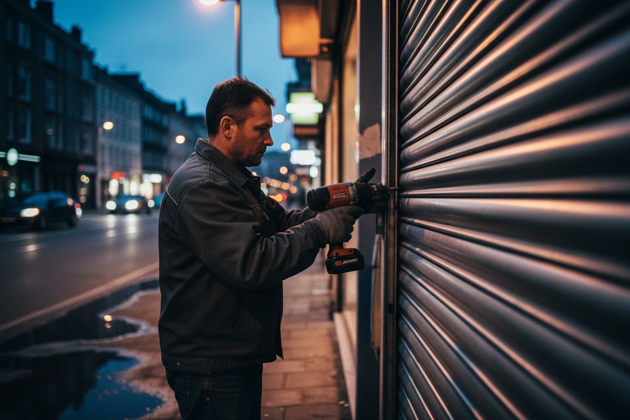Installation de rideaux métalliques
