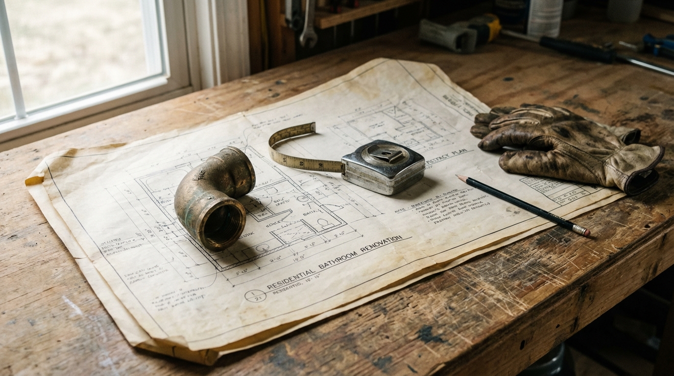 Illustration : Planification de la plomberie pour votre salle de