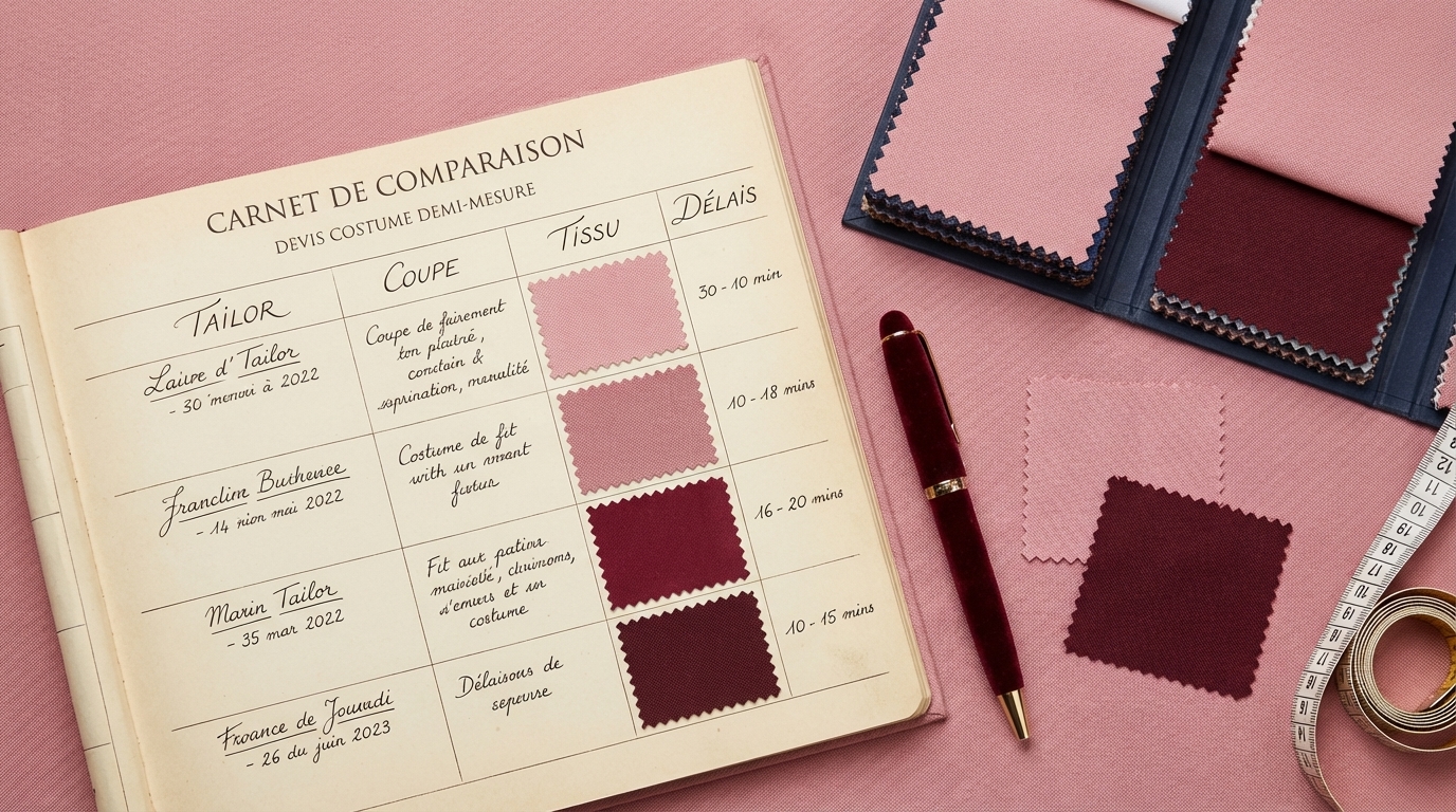 comparatif devis costume demi mesure Sartrouville