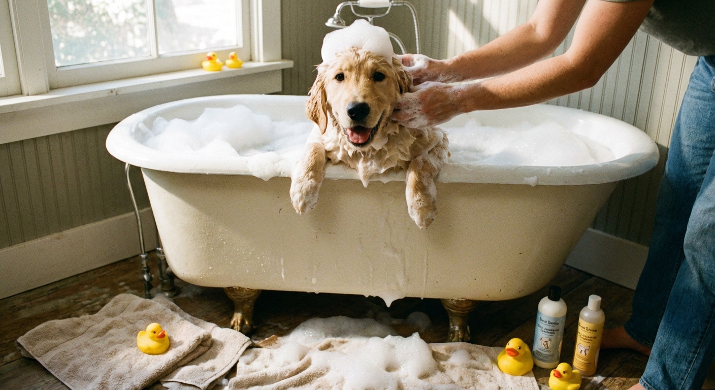 shampoing chien pour entretien du pelage