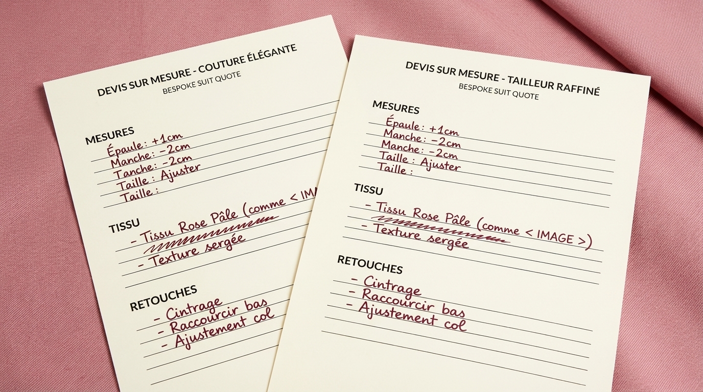 comparaison devis costume demi mesure à Sevran