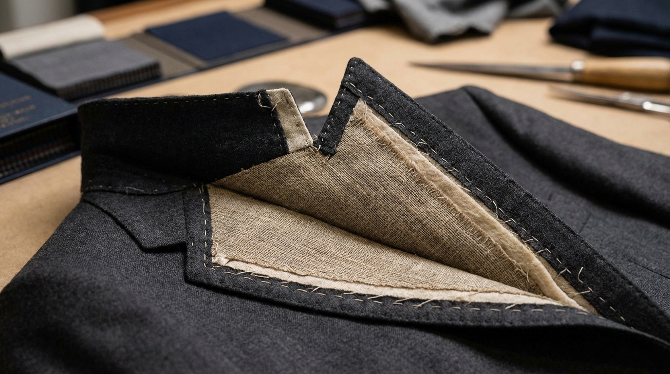 coût costume sur mesure structure veste entoilage