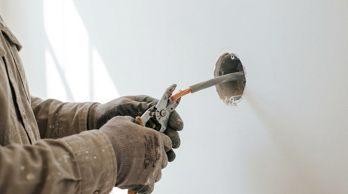 Illustration : Étapes pour installer une prise électrique supplémentaire