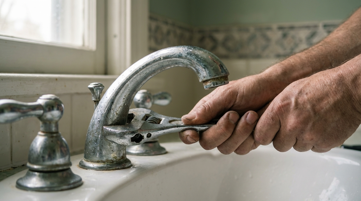 Illustration : Étapes pour réparer un robinet qui goutte