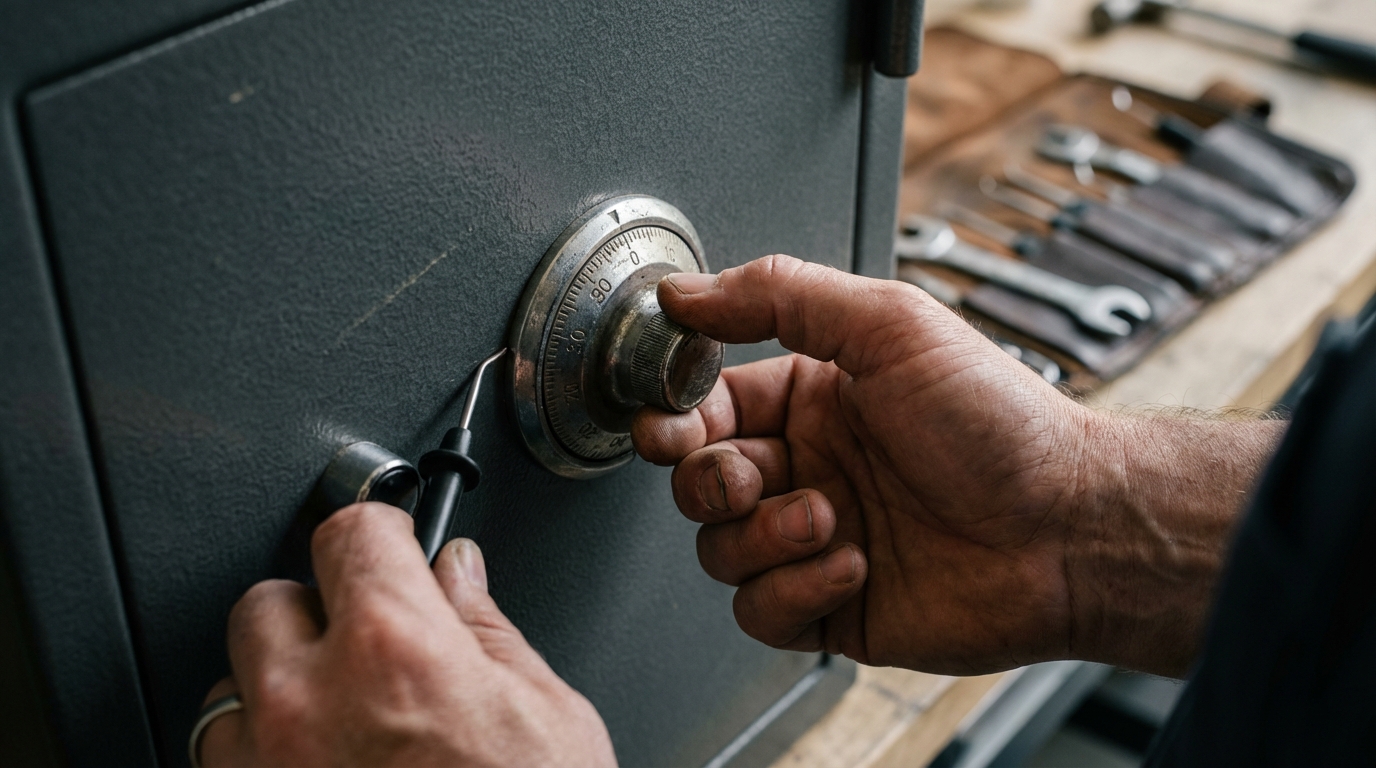 Illustration : Les techniques d'ouverture de coffre-fort