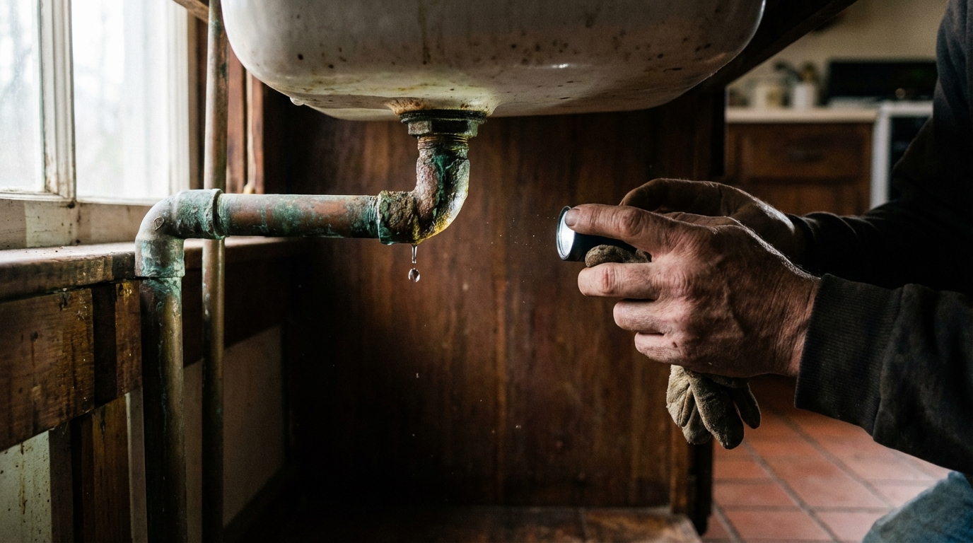 Illustration : Identifier l'origine de la fuite d'eau