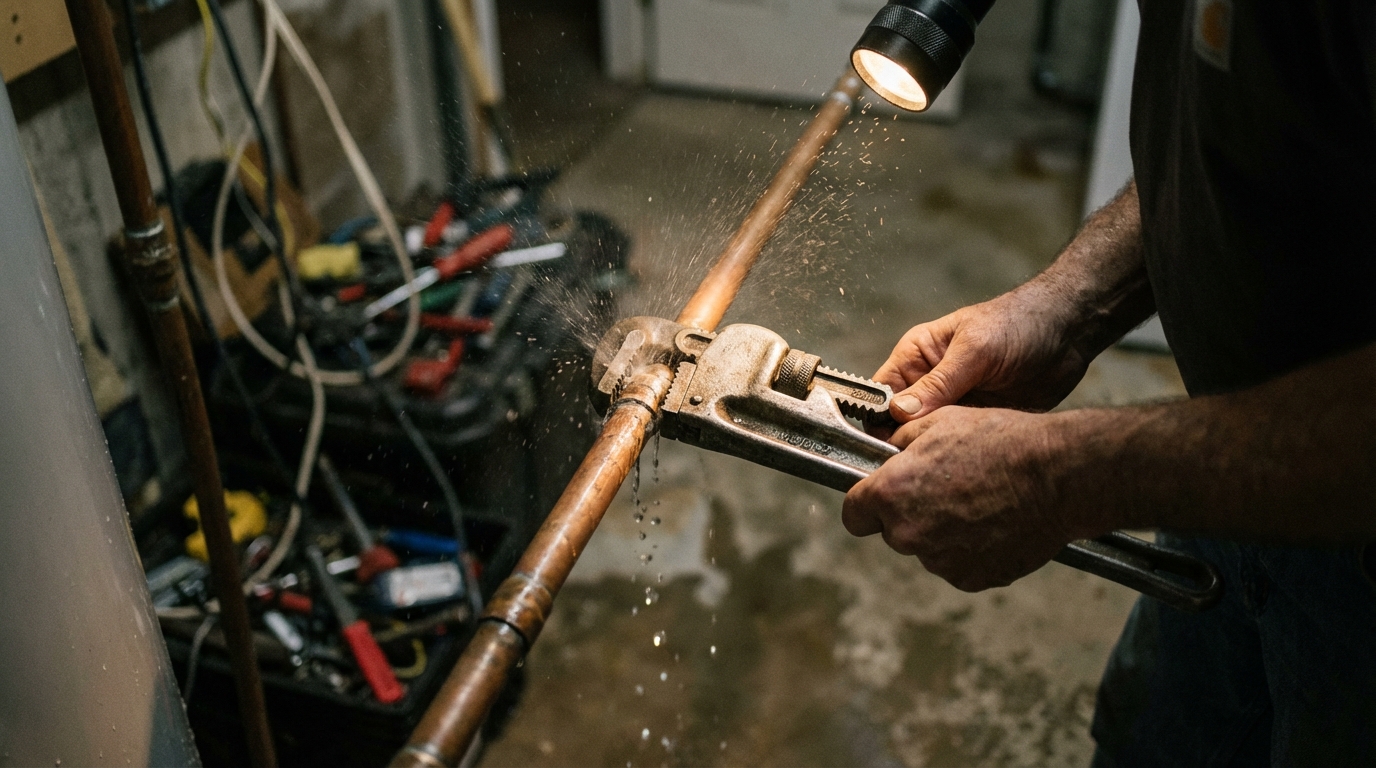 Illustration : Contacter un plombier en urgence