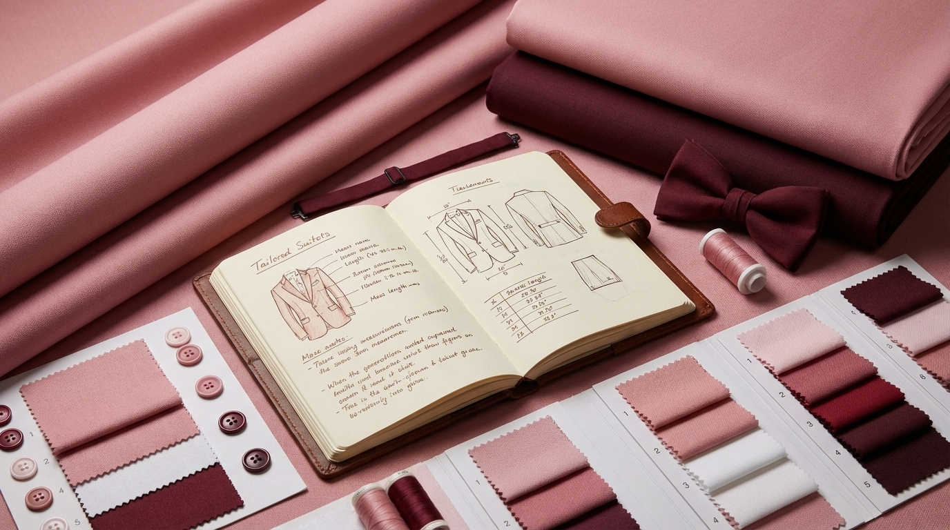 devis costume demi mesure à Saint-Ouen choix de tissu