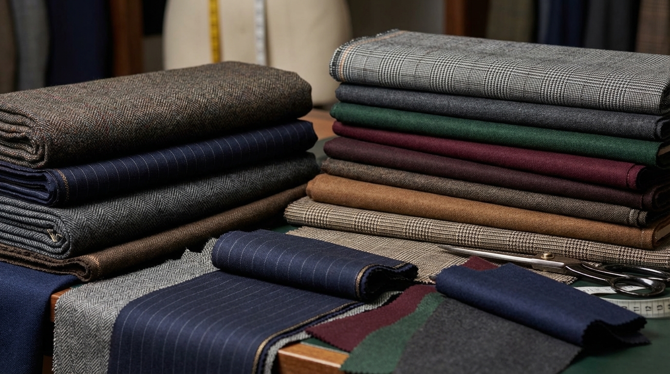 tissus de haute qualité pour costume demi mesure artisanale