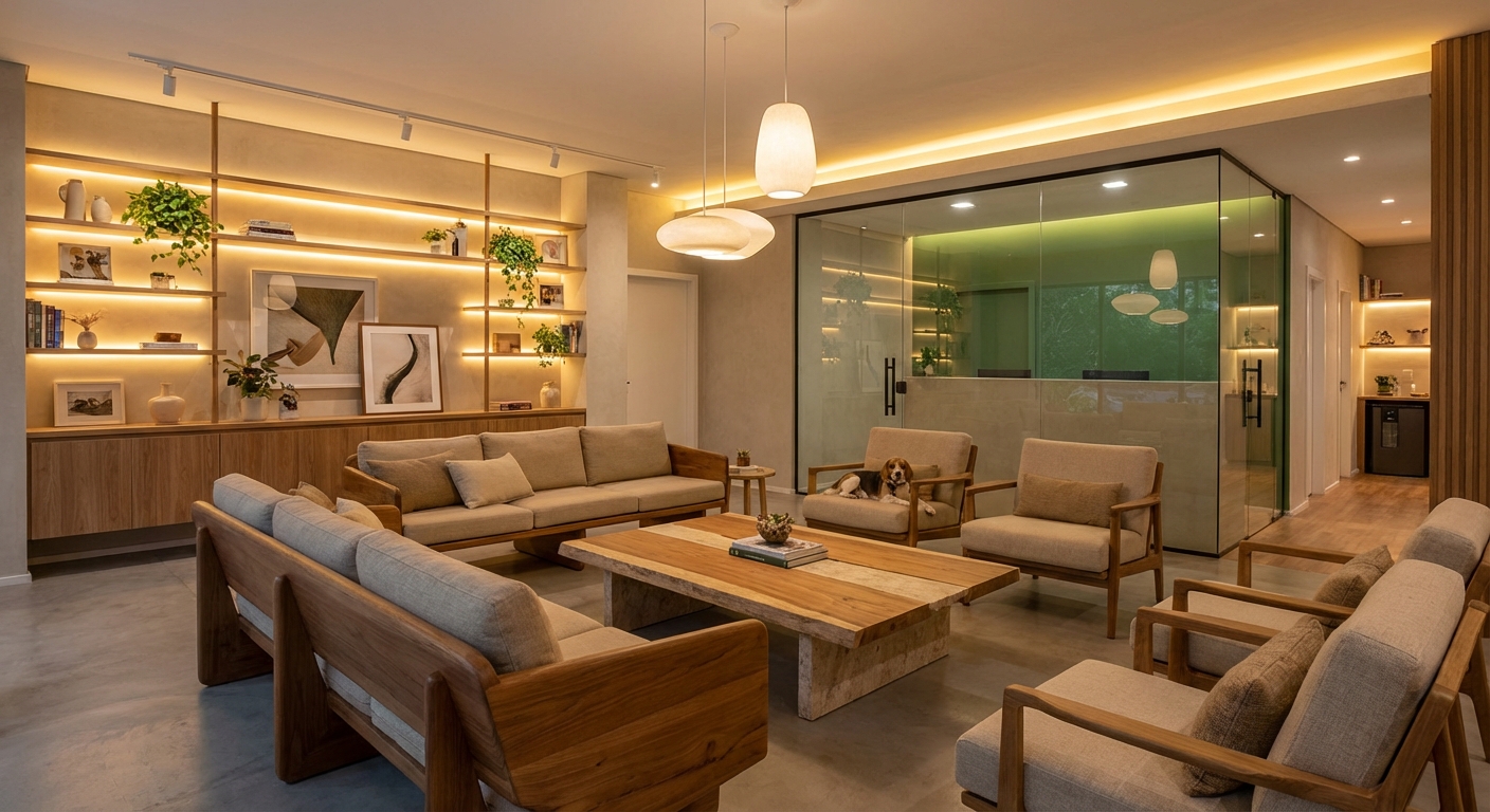 clinique vétérinaire haut de gamme intérieur moderne