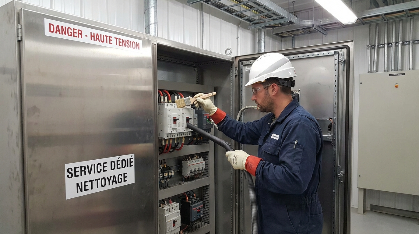 Nettoyage des Panneaux Électriques | Service dédié - Nettoyage des panneaux électriques | service dédié : Une armoire él