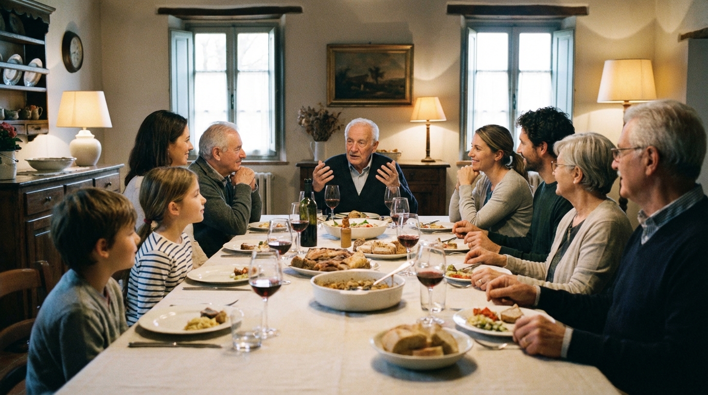 communication familiale avec appareils auditifs lors d’un repas