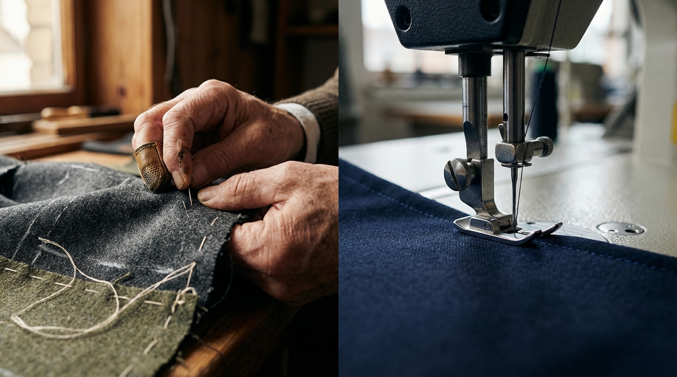 Demi-Mesure Artisanale vs Industrielle Illustration : Demi-Mesure Artisanale vs Industrielle