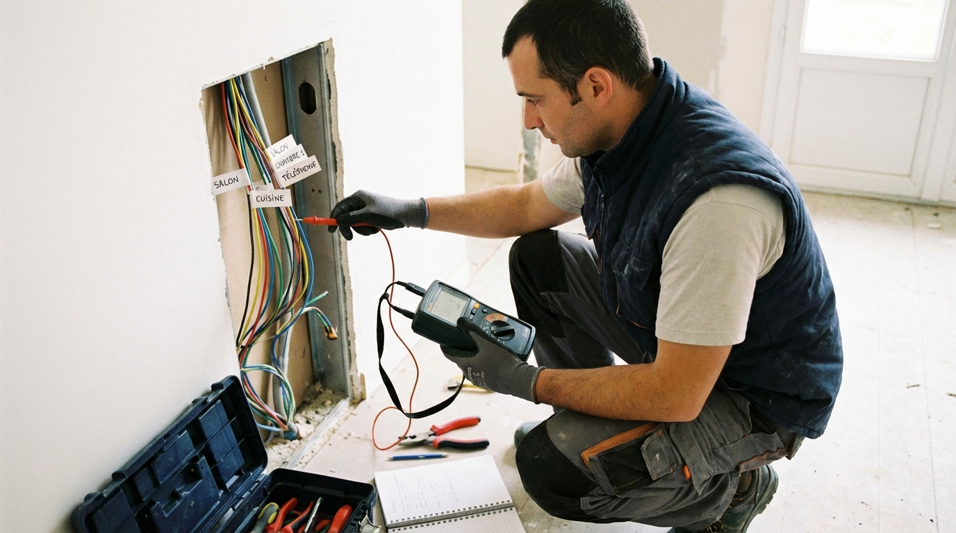 réparation câbles électriques en habitat résidentiel