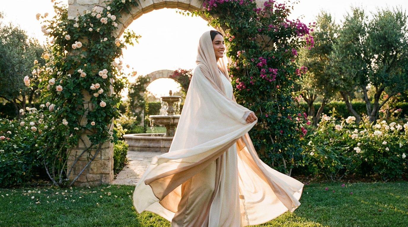 confort et élégance de la matière abaya